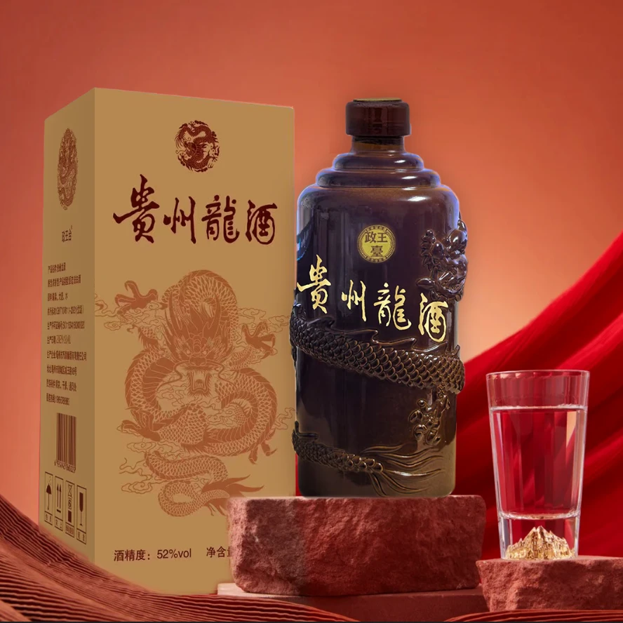 政王台【贵州龍酒】52度浓香型白酒400ml单瓶包装纯粮食酒