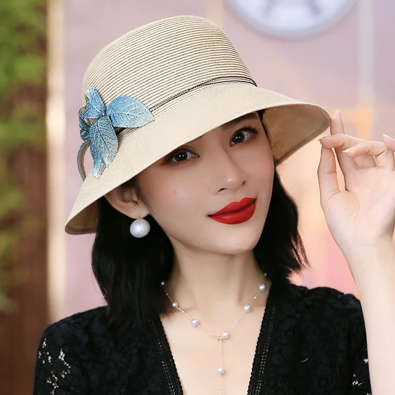 布塔特大帽檐防晒帽女士夏季户外防紫外线遮阳帽海边太阳帽PT1231