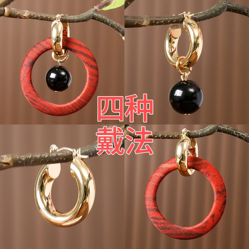非金属亚克力耳饰 【花好月圆】时尚耳环高档女轻奢优雅气质PT1130