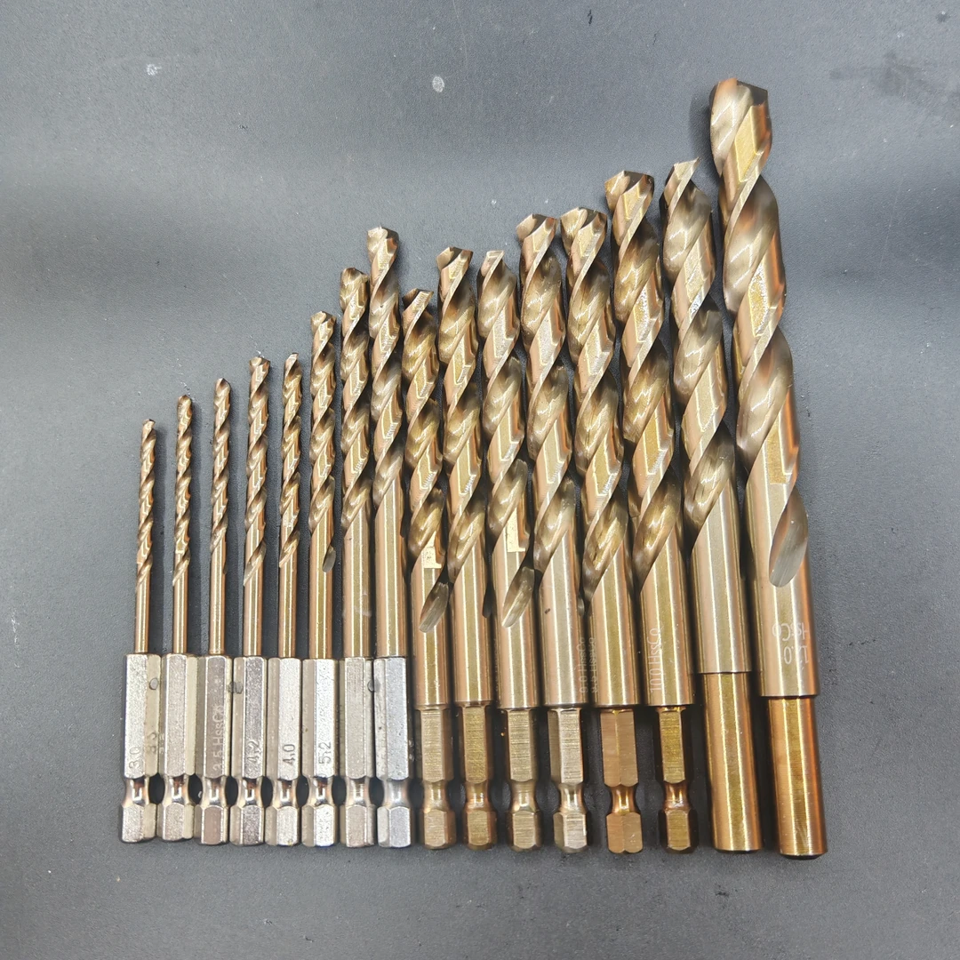 (HSS)16根含钴麻花钻头3-12mm