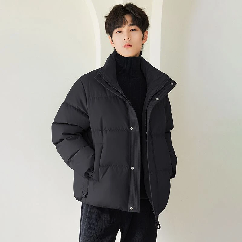 羽-加厚立领休闲男士棉服2024新款秋冬季男装保暖面包服外套潮