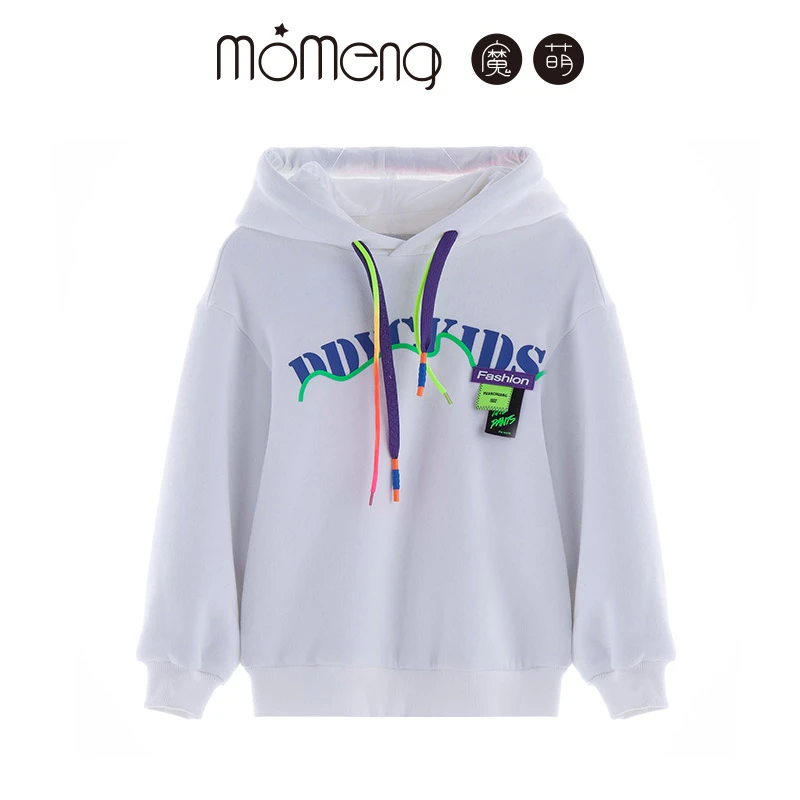 夹里帽衫卫衣儿童上衣男童大童连帽印花套头春秋女童DM223755DT