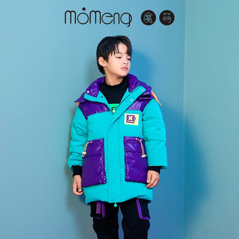 儿童羽绒服连帽长款羽绒中长款中大童保暖男女童加厚DZ223785DY