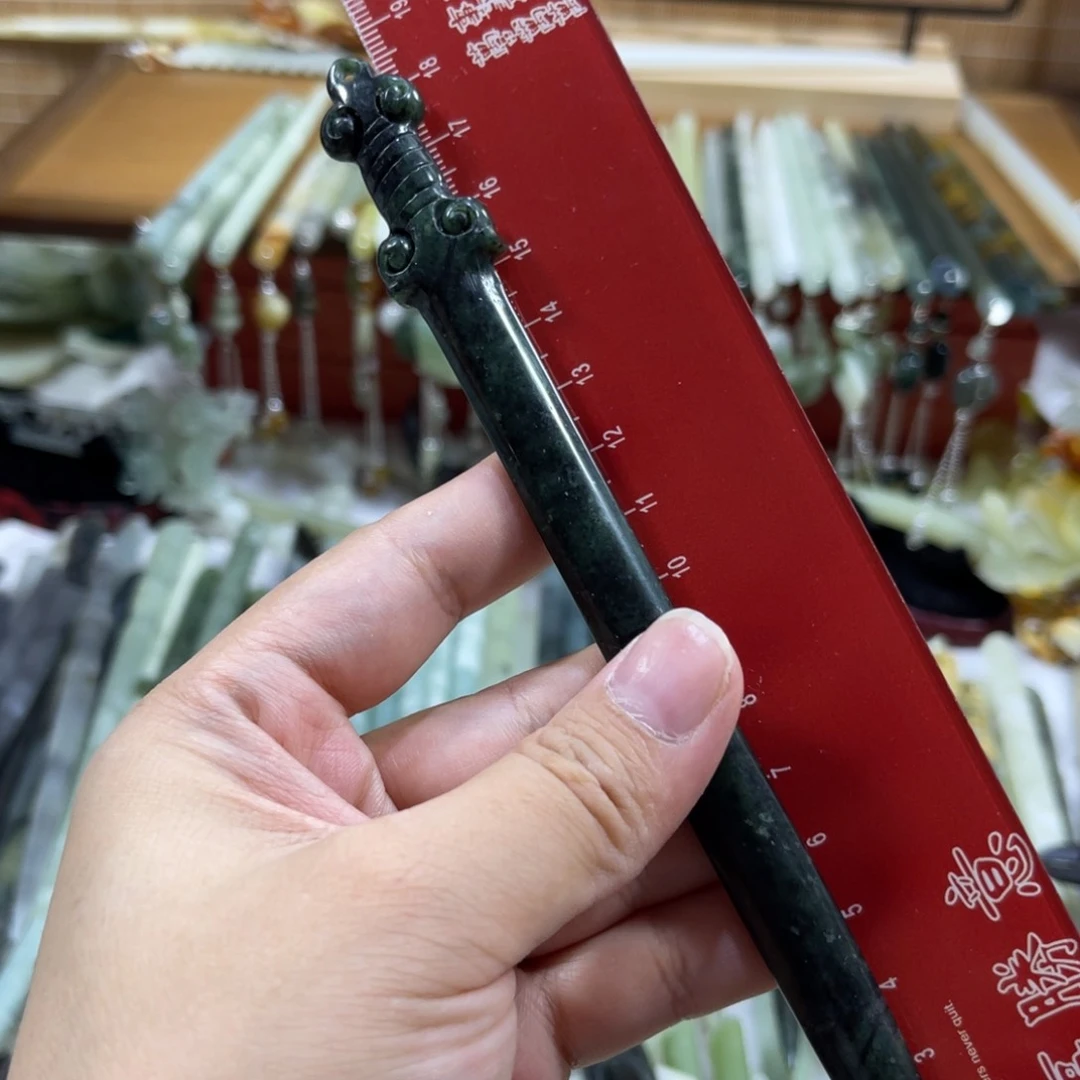 蛇纹石玉发饰未镶嵌