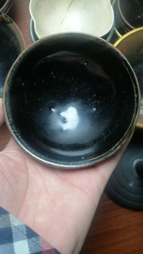 福清窑香炉格茶杯茶盏黑釉盏