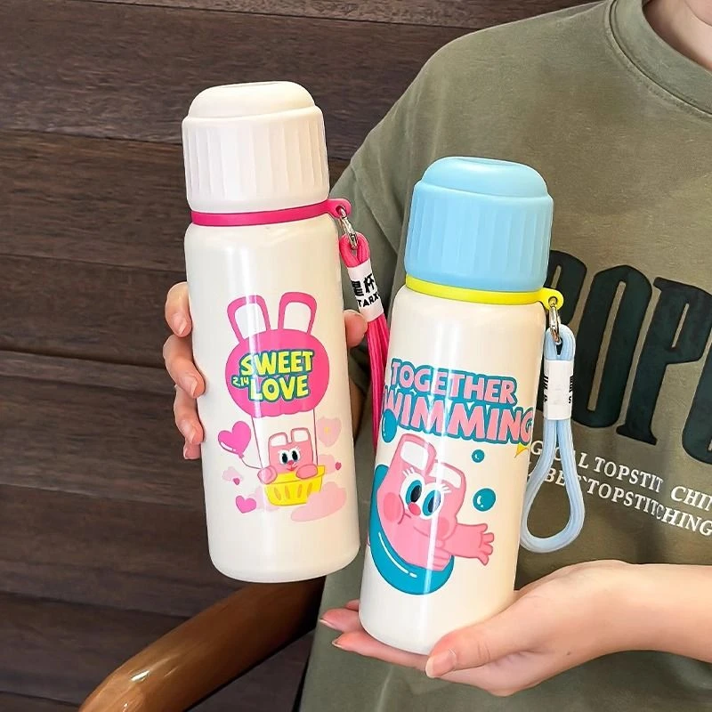 保温杯高颜值可爱水杯户外幼儿园车载杯子大容量学生上学宝宝水壶