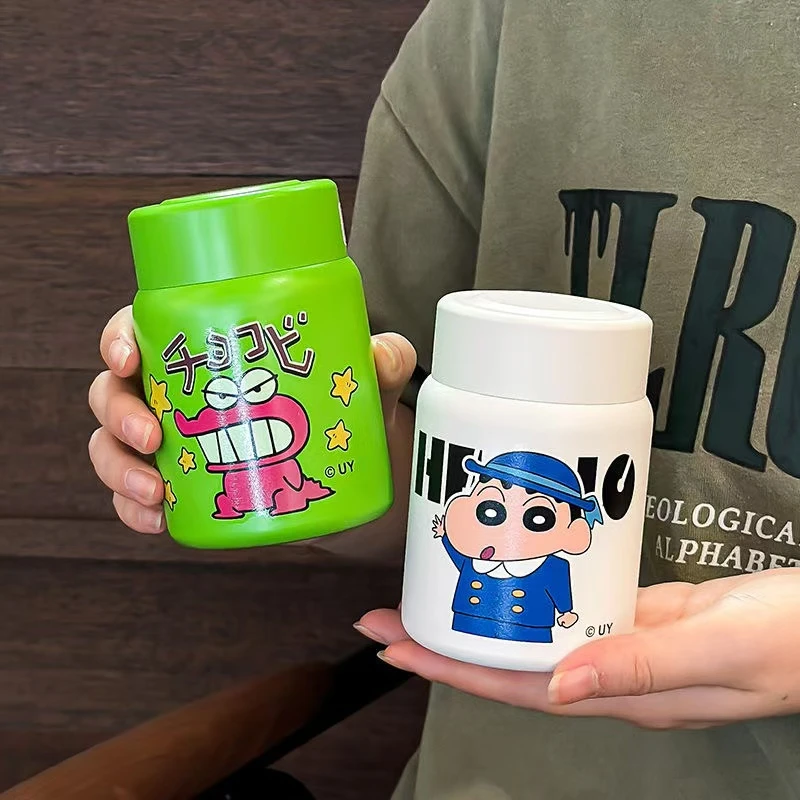 蜡笔小新保温杯可爱高颜值口袋杯316不锈钢便携小巧水杯迷你学生