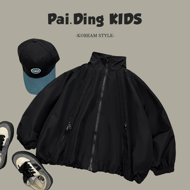 【迪哥】秋装儿童韩版时尚气质潮流酷帅工装纯色外套ZY0299