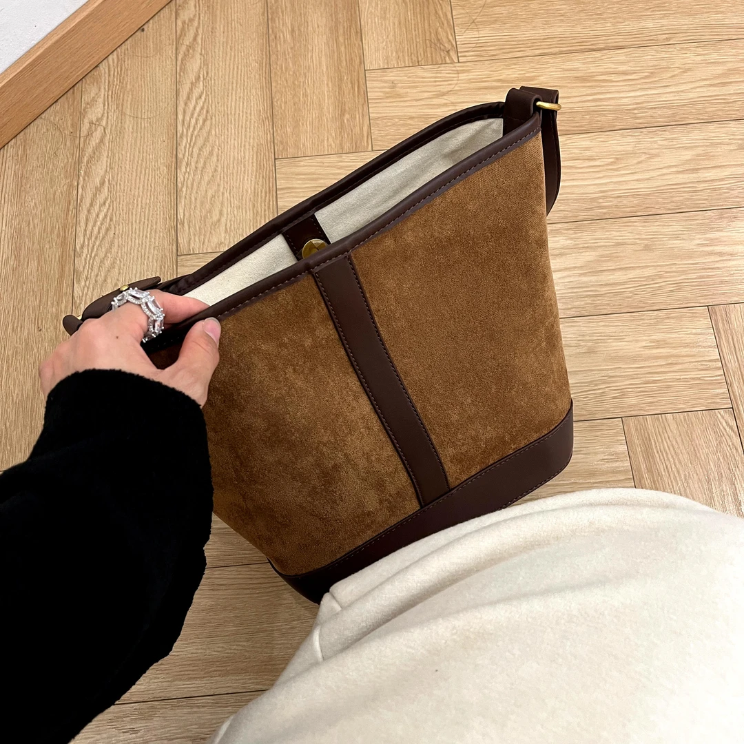 no退no换 nno  麂皮绒 水桶包  2297