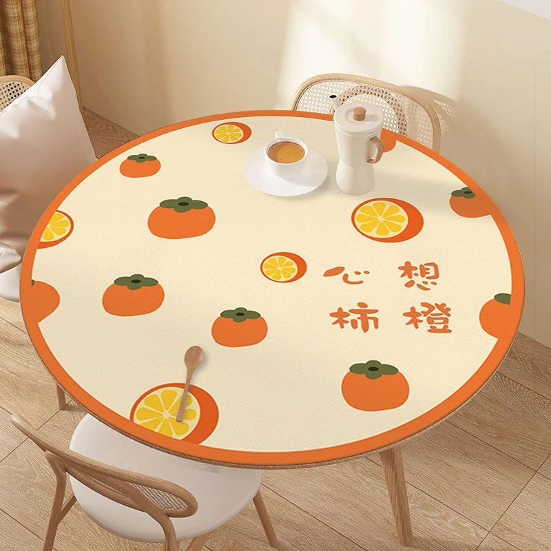 PVC圆形桌垫餐桌垫防水防油免洗可擦耐脏易打理ins风茶几垫桌布