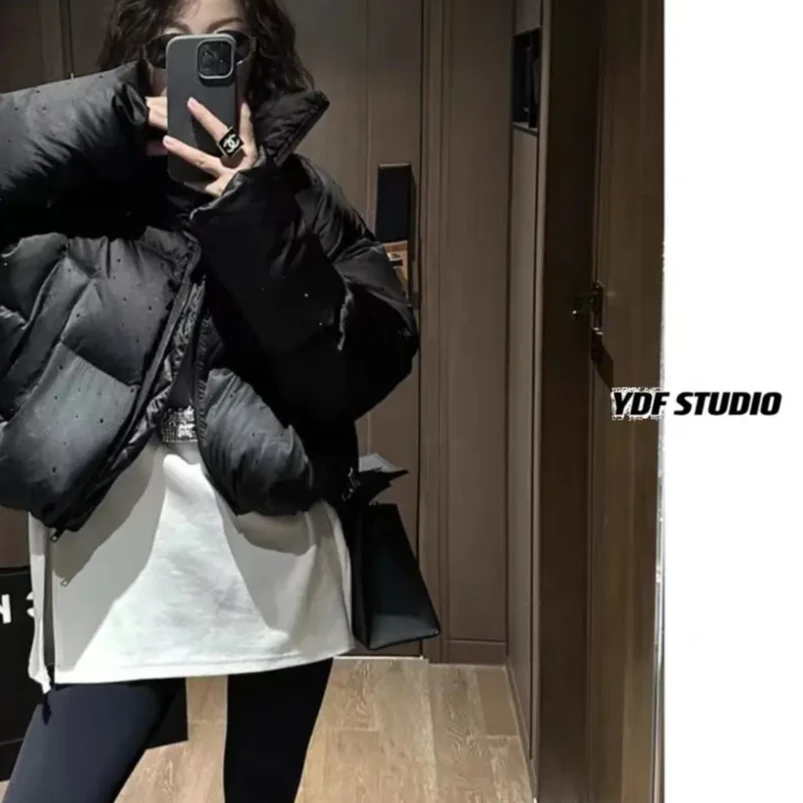 MIUmem对版工艺高奢百搭时尚韩版白鸭绒加厚羽绒服DY2829
