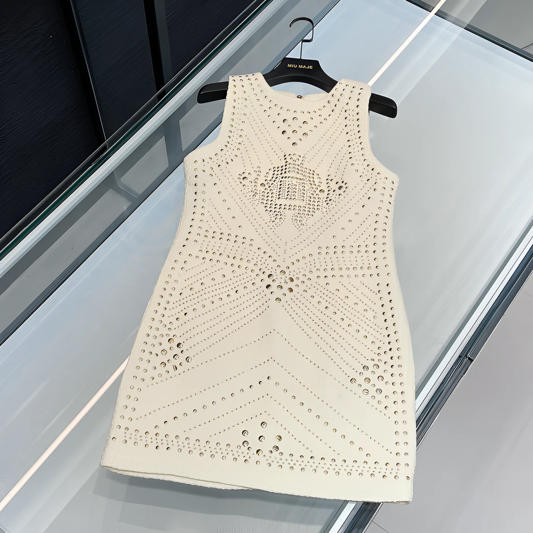 夏季法式风气质针织无袖中长裙时尚洋气连衣裙DY3736