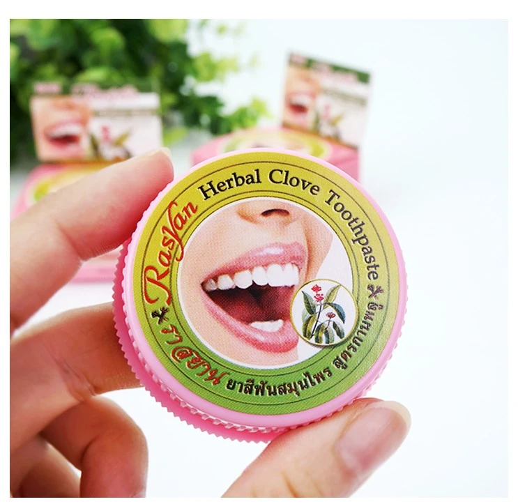 泰国牙膏黄牙微苦RASYAN木本精粹洁牙膏亮白洁牙粉香牙膏丁香牙膏