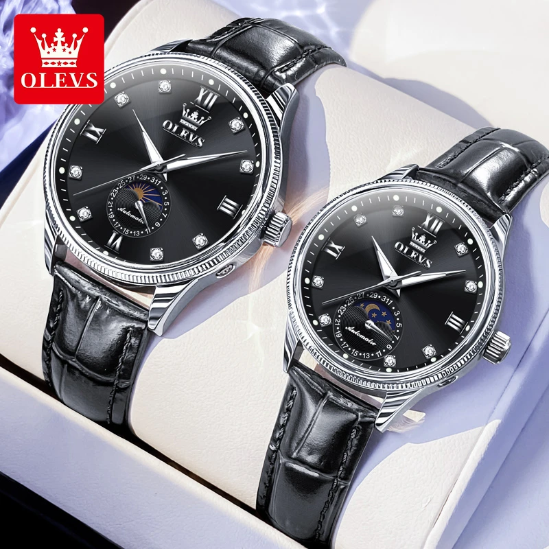 2024新款瑞士欧利时情侣手表机械表全自动腕表情侣款对表一男一女