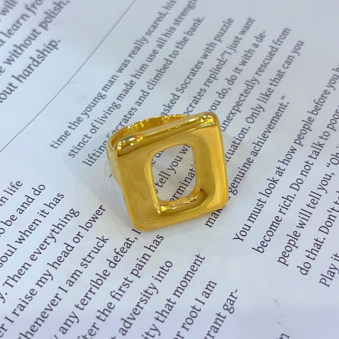 钛钢戒指 钛钢透明戒指412-9-3百搭时尚轻奢气质网红韩版精致简约