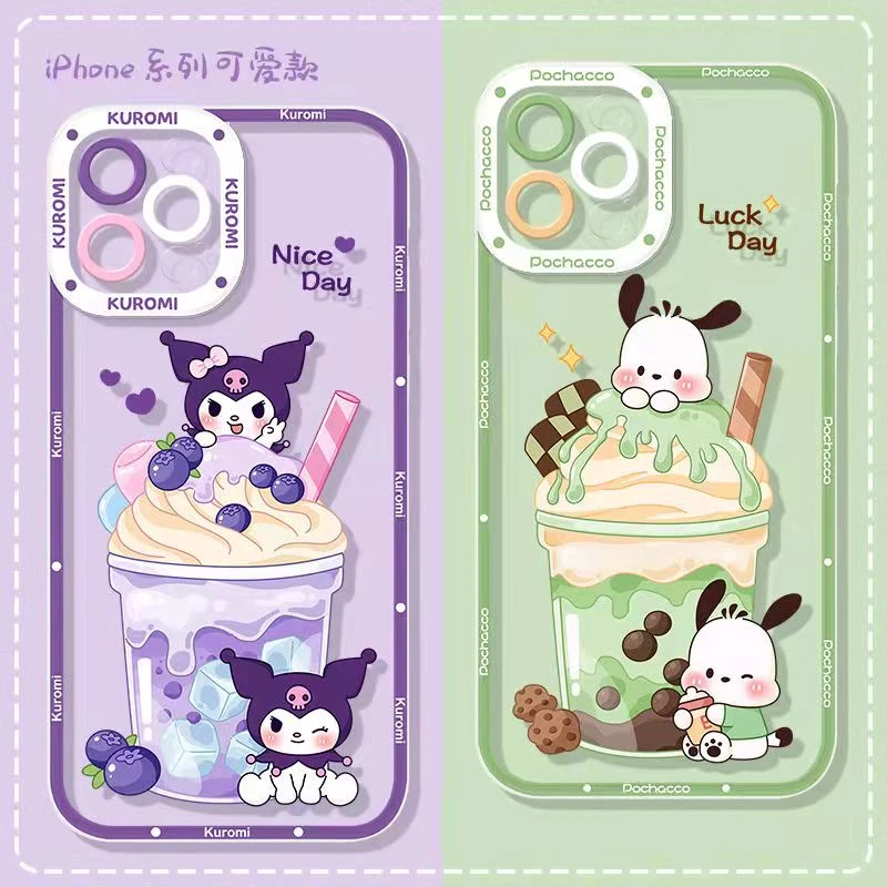 【苹果/华为/oppo/vivo/小米】库洛米奶茶冰淇淋防摔全包透明手机壳