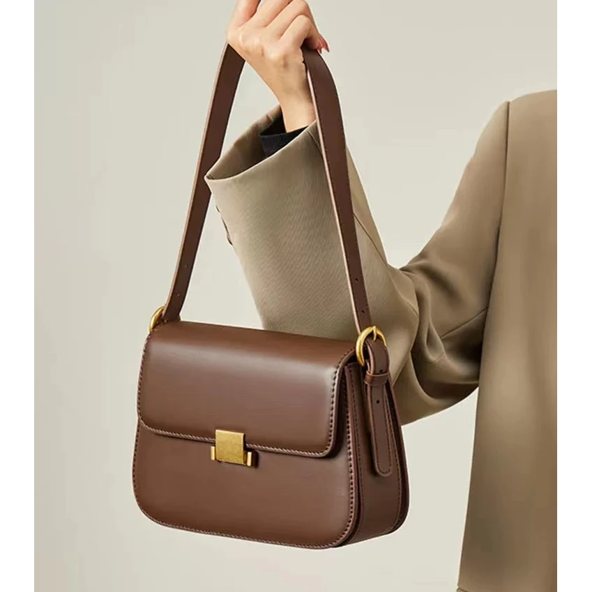 单肩包2024新款腋下包休闲高级感斜挎包纯色小方包豆腐包真女包