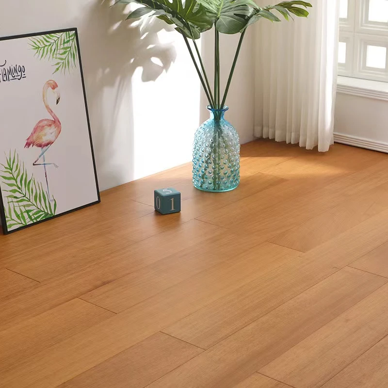 番龙眼锁扣A+（本色）纯实木地板现代简约奶油风原木色系室内家用