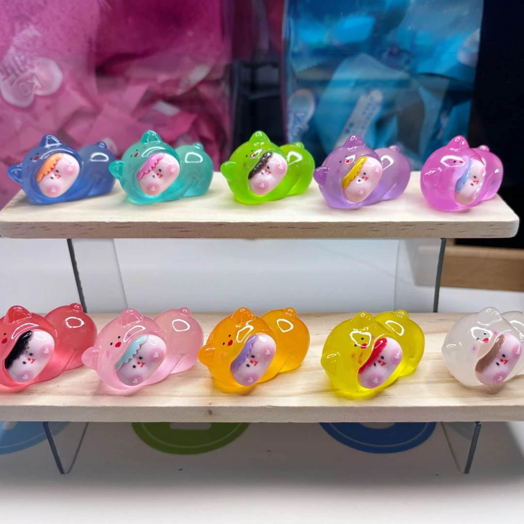 （飞行棋）夜光趴姿小狗莉莉丝李四 立体卡通diy饰品