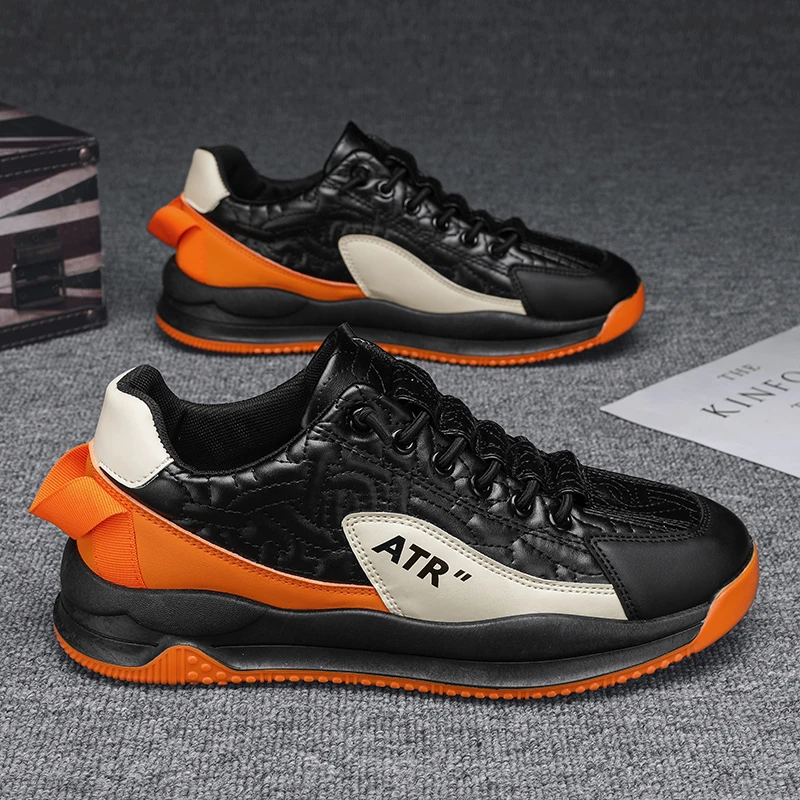 2023新品秋冬季男鞋时尚小白鞋户外休闲板鞋男一脚蹬潮鞋子百搭