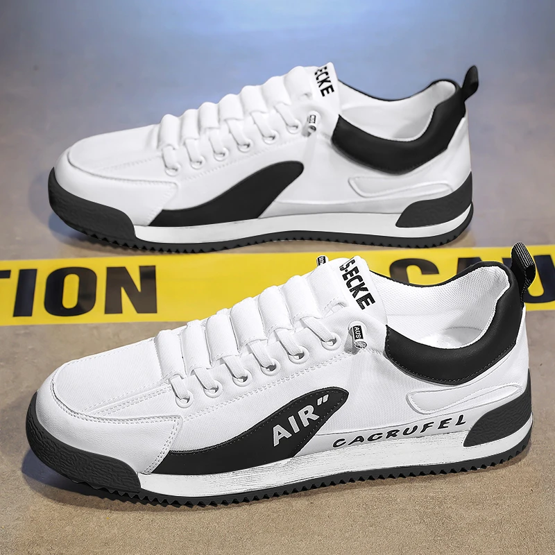 啵哒男鞋2023春秋新款工资上班男士懒人一脚蹬透气休闲运动板鞋