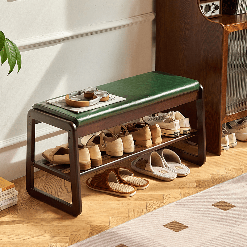 实木换鞋凳客厅家用门口进门凳入户凳软包坐垫穿鞋凳子鞋柜一体