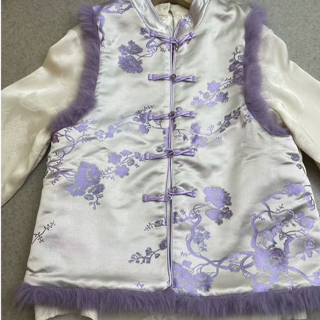 【紫韵】新中式紫色轻奢时尚端庄优雅重工刺绣国风马甲/4074