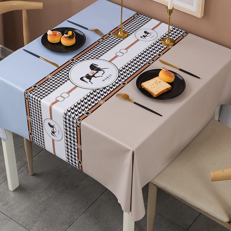 方形防烫桌布防水防油免洗桌台布小方桌耐高温客厅北欧长方形pvc