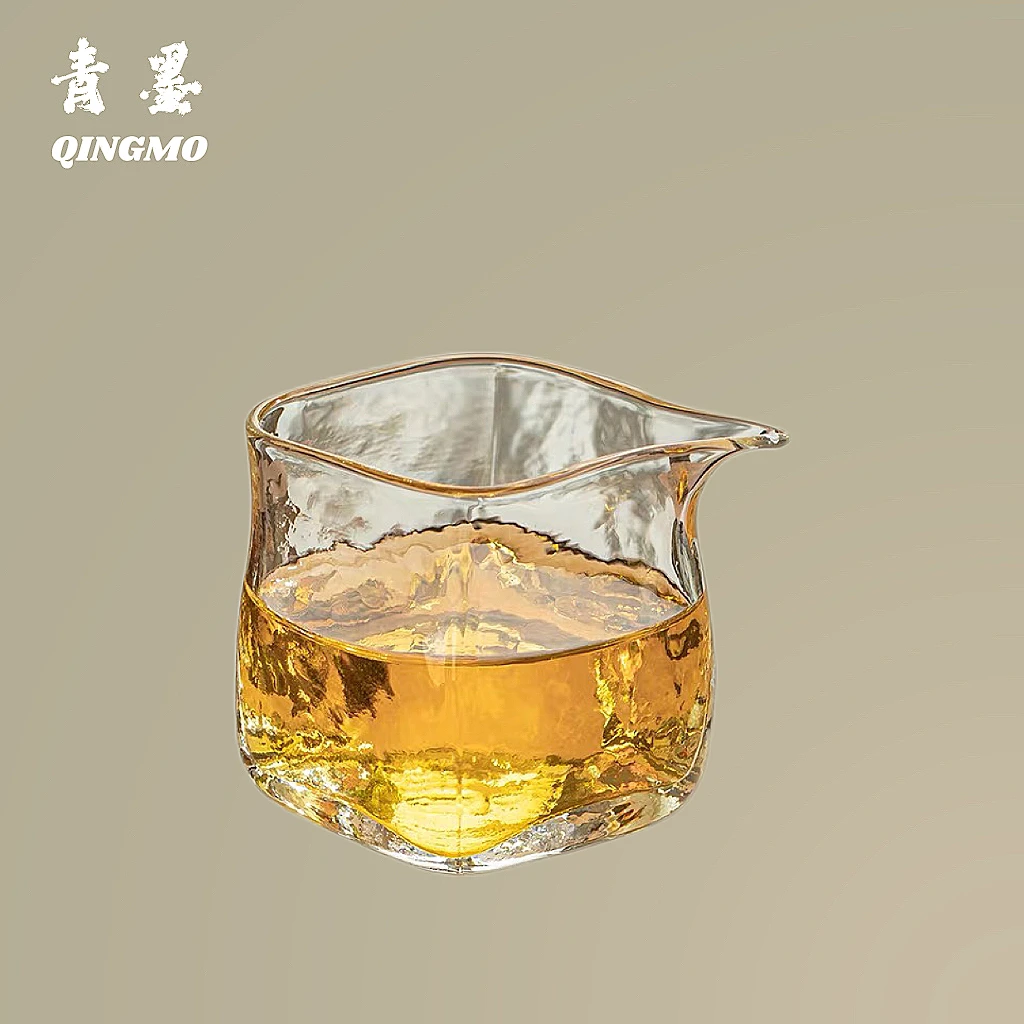 青墨锤纹公道杯玻璃高档茶海泡茶分茶器家用大容量茶具零配件匀杯
