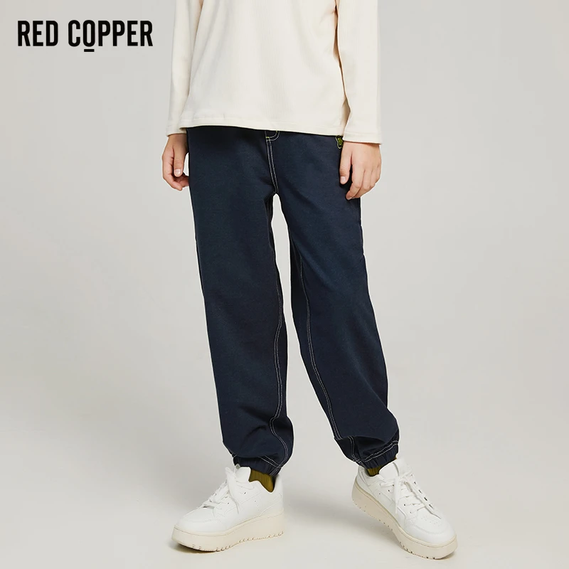 redcopper2023秋新款男童裤子儿童直筒休闲运动卫裤子RGX316701
