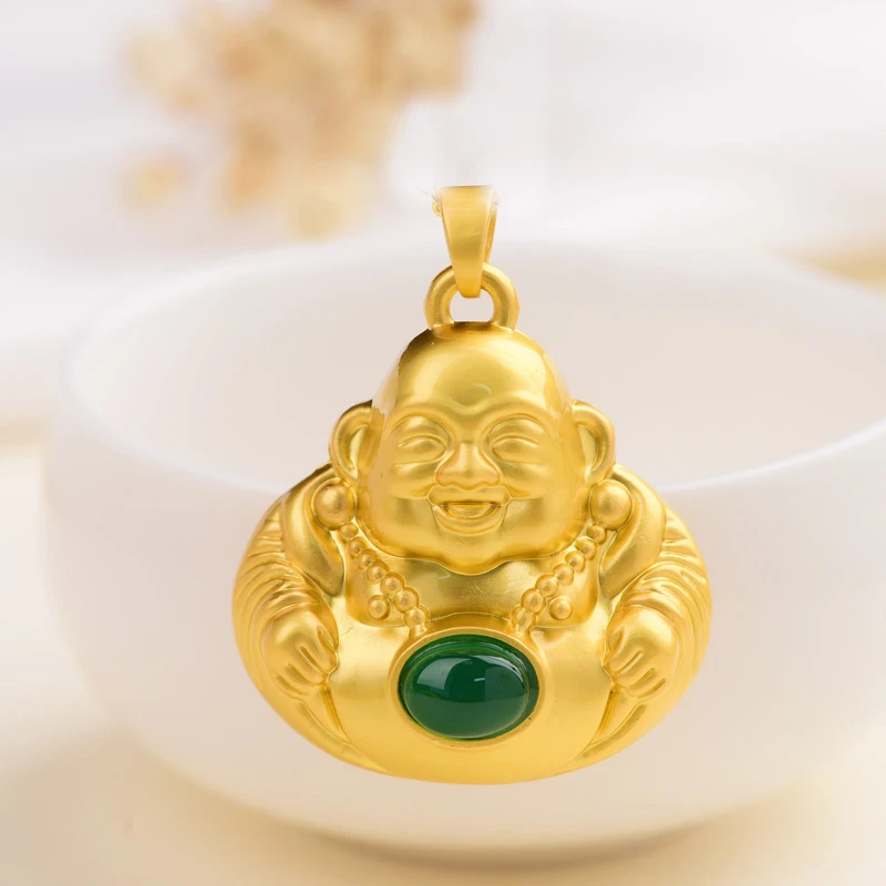 【安总专属】笑口常开 时尚佛公玉髓吊坠（配高货绳）