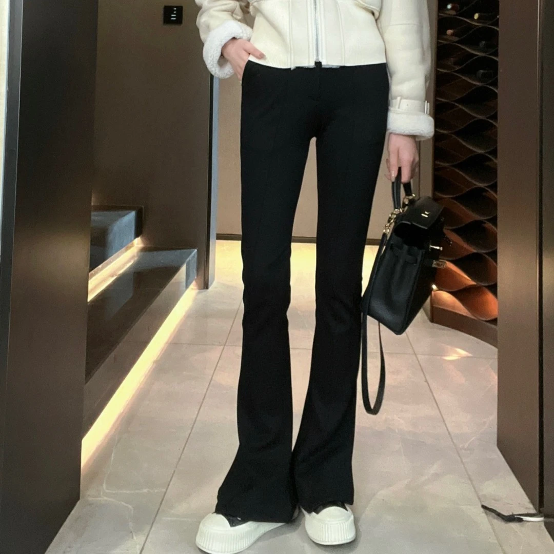 【大静静】秋冬洋气弹力高腰马蹄裤