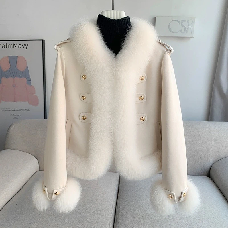 高级感气质名媛仿狐狸毛外套女冬季爆款环保皮毛一体毛毛上衣
