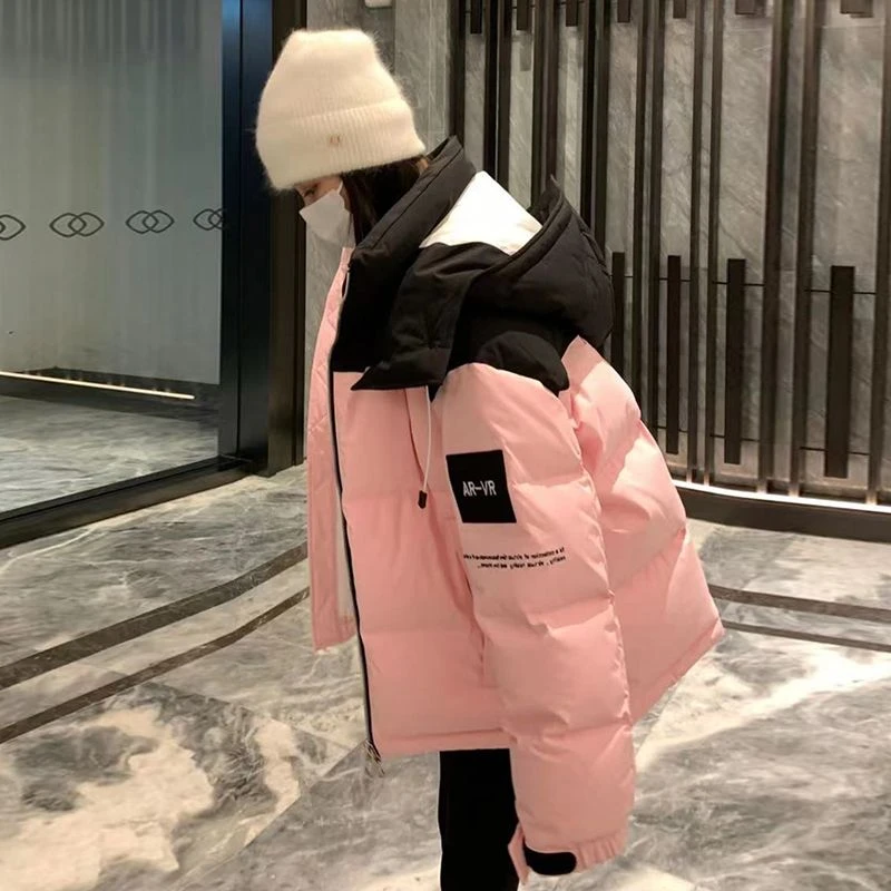 波司橙羽绒服女20233年新款韩系学生棉袄工装oversize冬季加厚棉