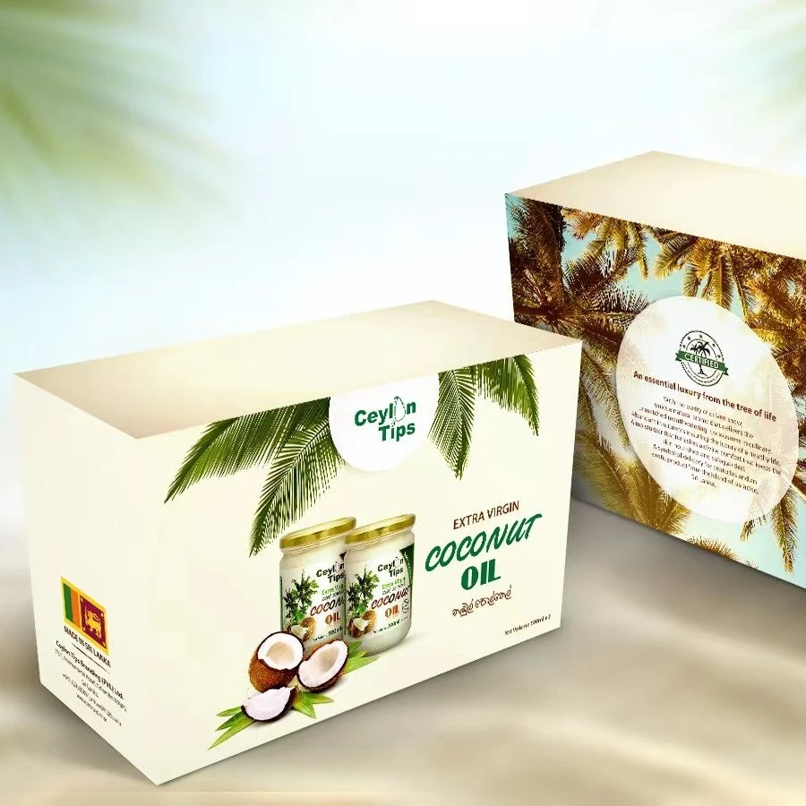 斯里兰卡原装进口CEYLON TIPS 锡兰精选椰子油500ml两罐礼盒装