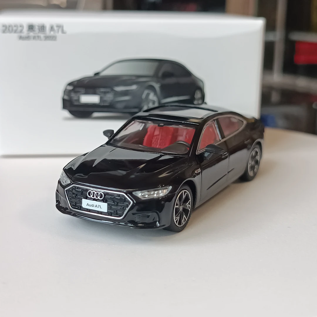 JKM 1:64奥迪A7汽车模型A7L迷你轿车合金车模仿真微缩收藏生日礼