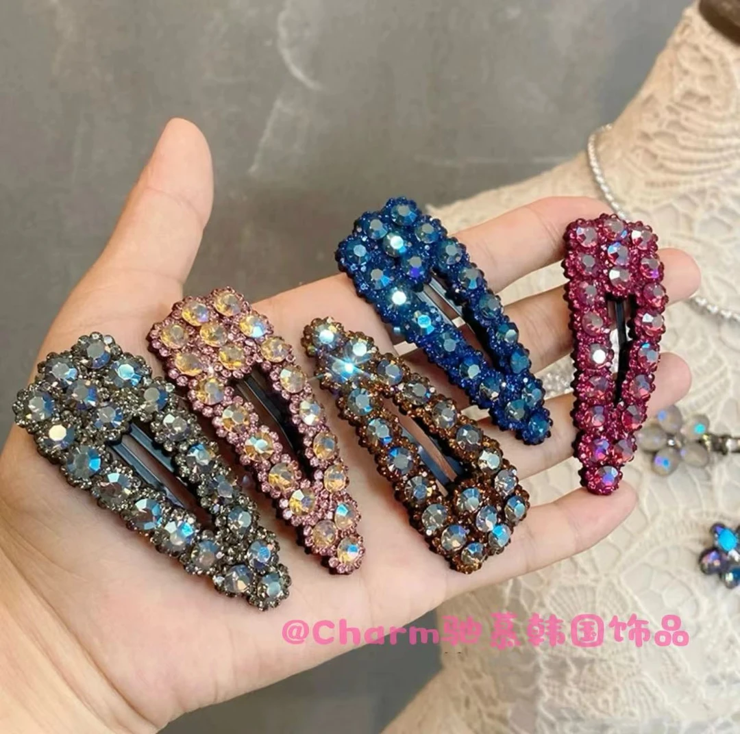 韩国施家水晶后脑勺发夹刘海发夹碎发夹bb夹轻奢网红爆款高端发卡