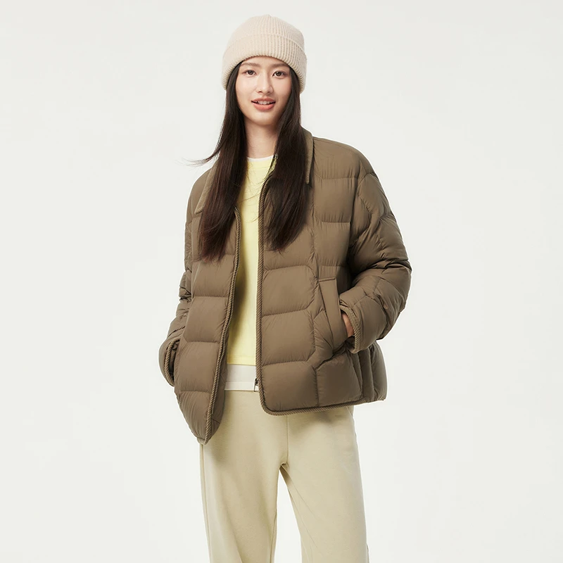 【西西专属】坦博尔新款饼干轻薄短款外套女款羽绒服 TBF330226D