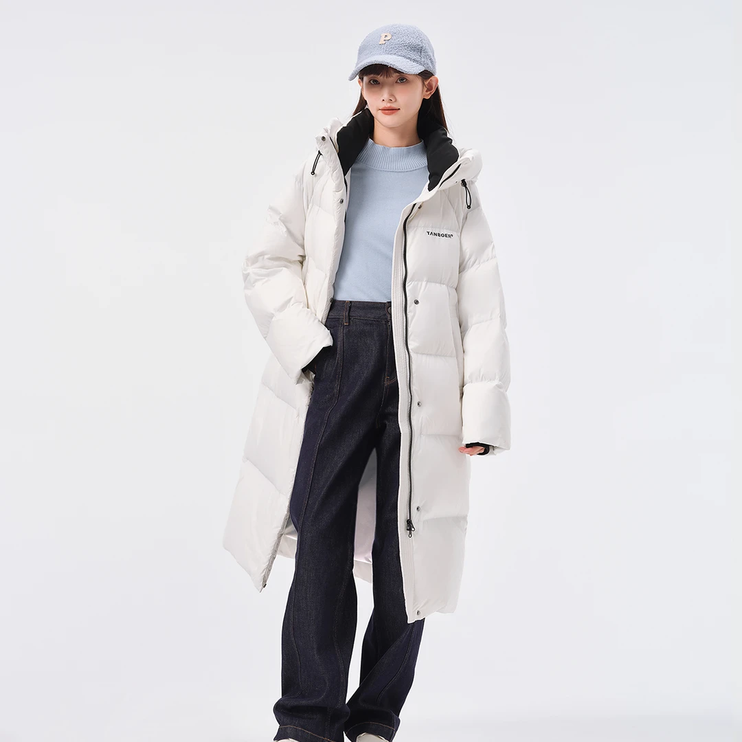 【薇薇专享】坦博尔女士长款羽绒服过膝宽松加厚冬季外套TD236830