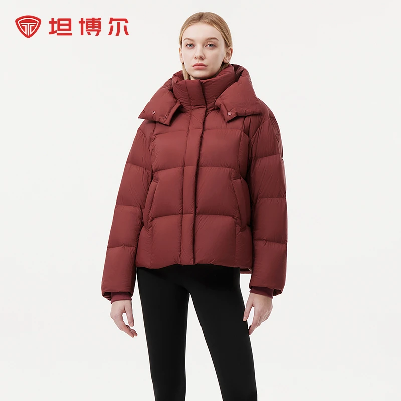 【白桦专属】坦博尔布朗尼新款短款面包羽绒服TBF520372Z