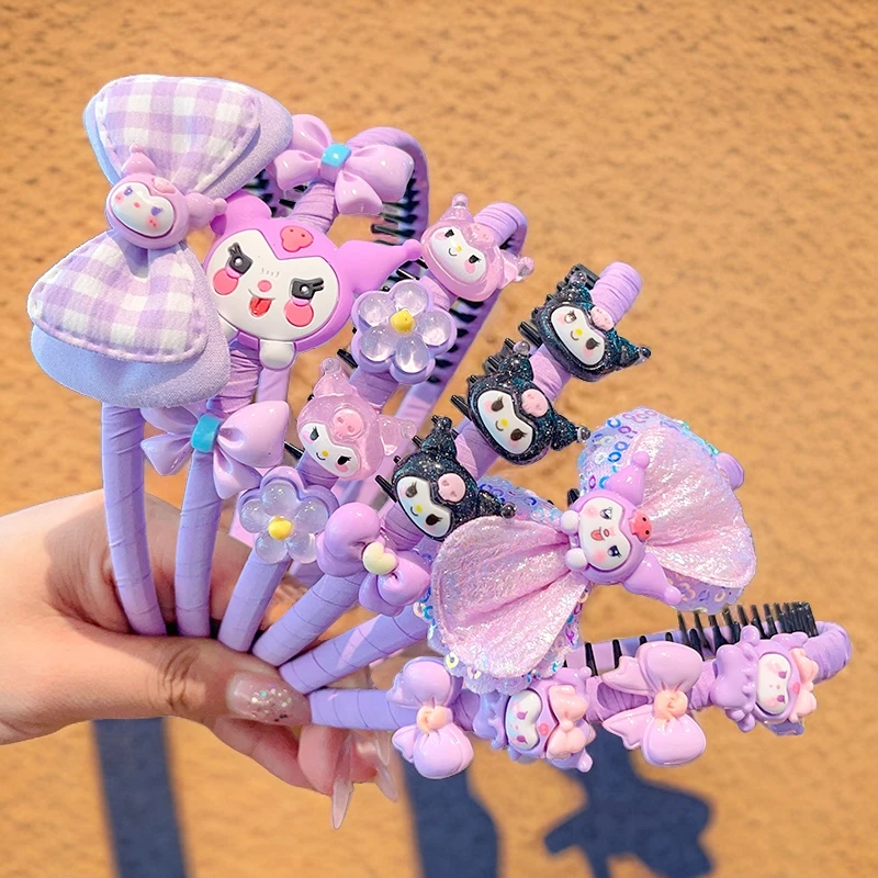 库洛米儿童发箍女童卡通带齿防滑头箍女孩压发不勒头碎发神器发卡