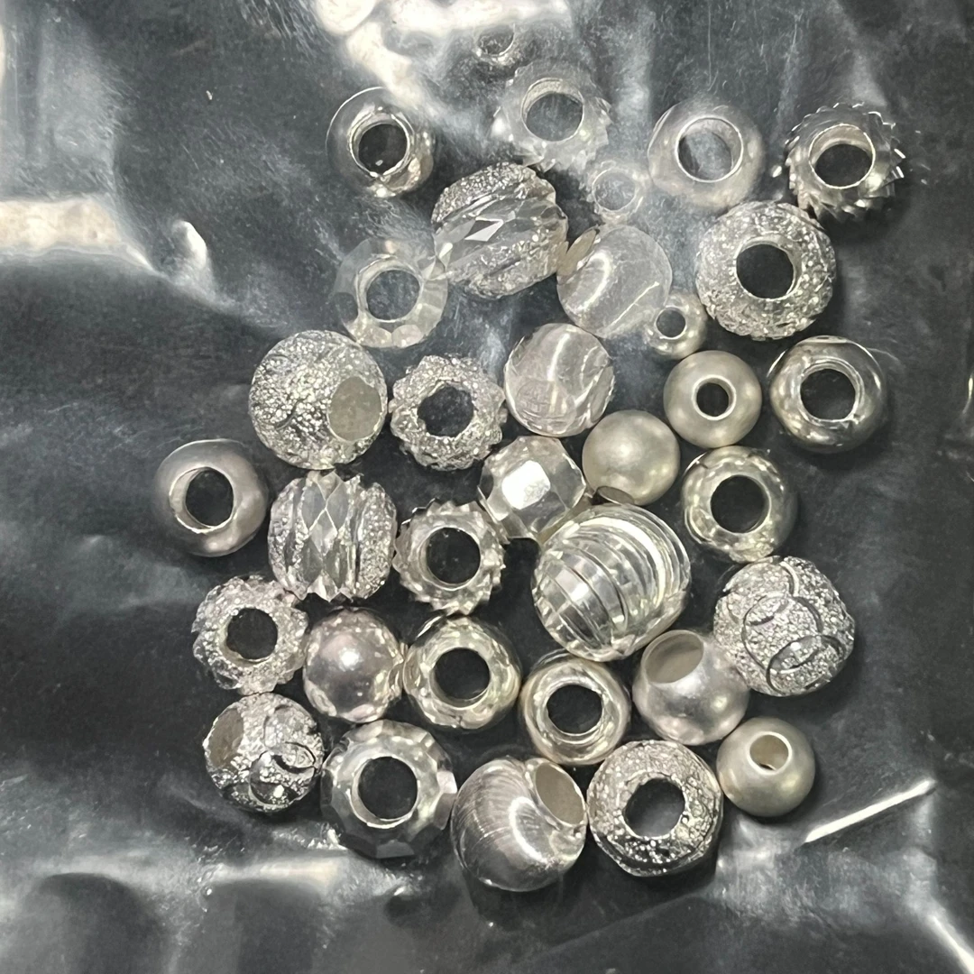 韩银匠 足银银制品 纯银珠子DIY手工手串项链配件圆珠子