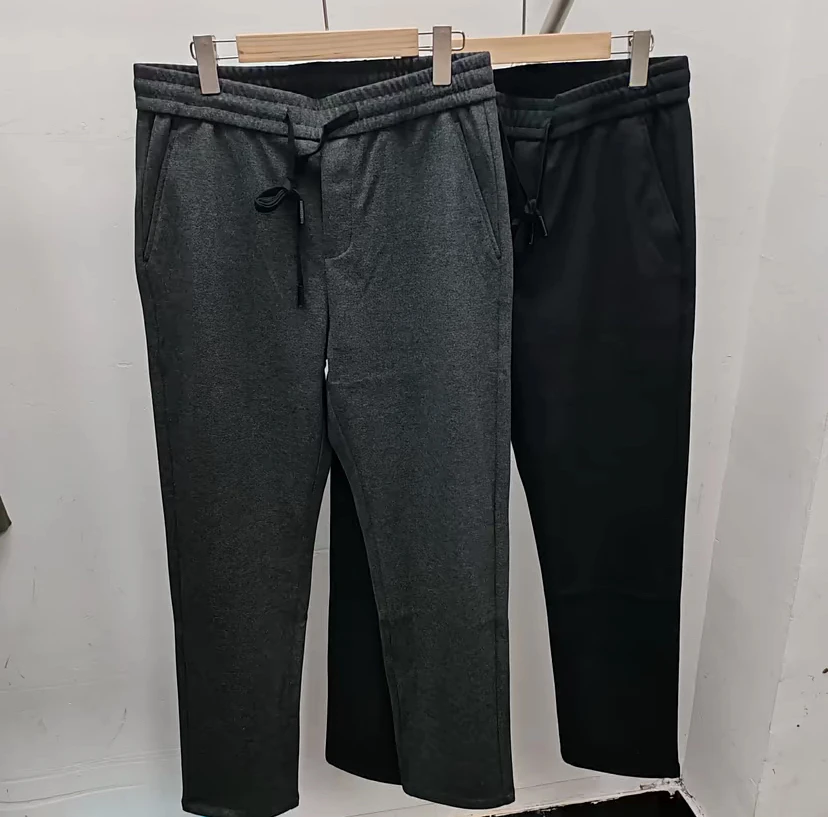 撤柜 秋冬男士时尚弹力舒适保暖直筒 磨毛商务休闲长裤