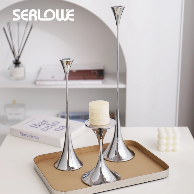 现代简约流星烛台客厅餐厅民宿样板间桌面高级不锈钢装饰涉及摆件