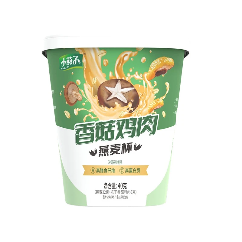香菇鸡肉燕麦杯
