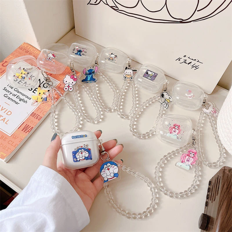 透明彩壳适用倍思E3无线蓝牙耳机保护套软壳防摔萌系卡通新