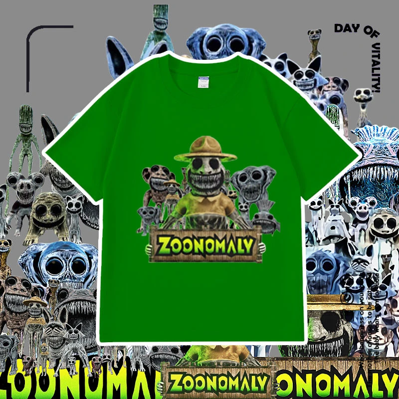 ZOONOMALY周边衣服畸形动物园儿童短袖男童装t恤纯棉学生夏装潮款