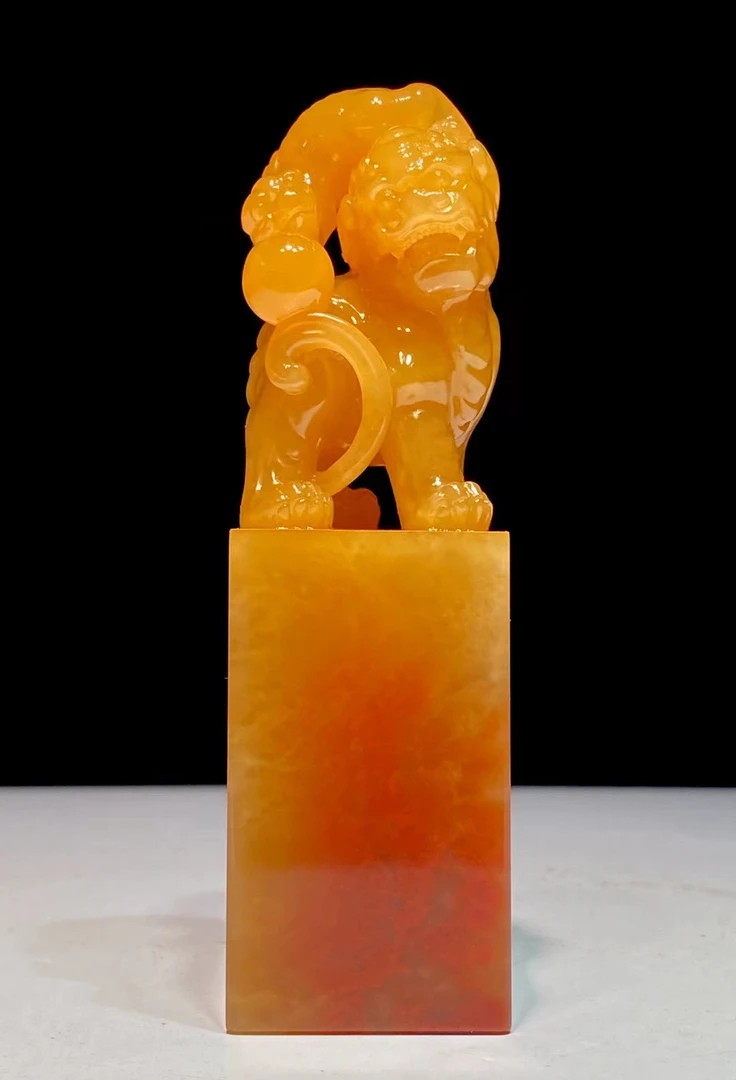 精品寿山田黄石闲章原石全结晶体通透高级田黄冻章料篆刻私章印章