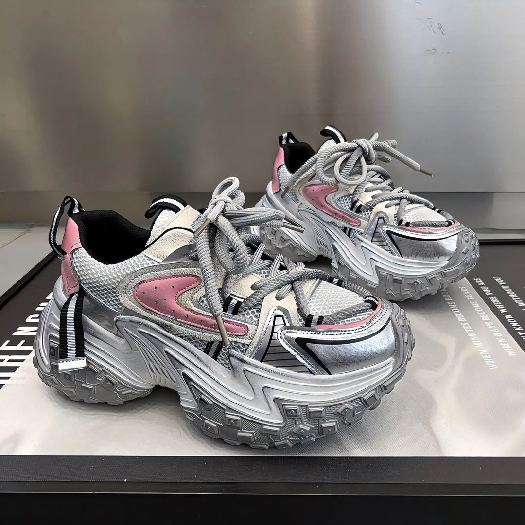 Fanmanxue/梵漫雪LH巴黎街潮老爹鞋女2024夏季新款透网运动休闲鞋