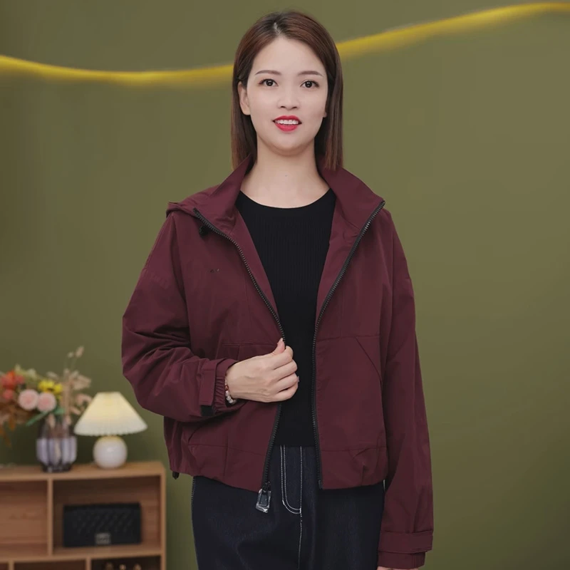 W016中年妈妈装春秋长袖外套休闲大码上衣减龄显瘦时尚小衫洋气